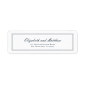 Klassieke en eenvoudige e-legant weduwomkeeradres etiket (Voorkant)