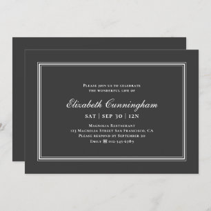 Klassieke en eenvoudige Elegante Memorial begrafen Kaart