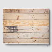 Klassieke en eenvoudige foto Light Wood Memorial Gastenboek (Achterkant)