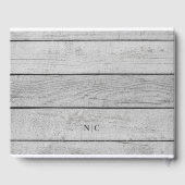 Klassieke en eenvoudige foto Light Wood Memorial Gastenboek (Achterkant)