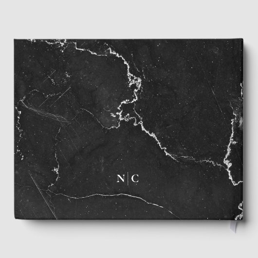 Klassieke en eenvoudige foto-marmer gastenboek (Achterkant)