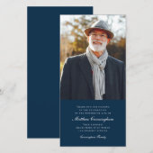 Klassieke en eenvoudige foto-Memorial Bedankkaart (Voorkant / Achterkant)