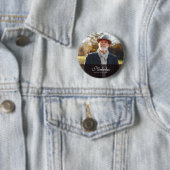 Klassieke en eenvoudige foto-Memorial Ronde Button 5,7 Cm (In situ)