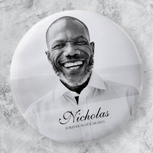 Klassieke en eenvoudige foto-Memorial Ronde Button 5,7 Cm