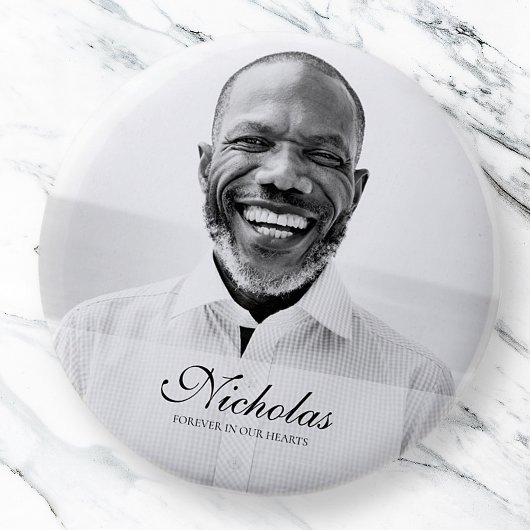Klassieke en eenvoudige foto-Memorial Ronde Button 5,7 Cm