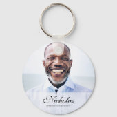 Klassieke en eenvoudige foto-Memorial Sleutelhanger (Voorkant)