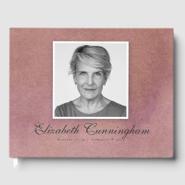 Klassieke en eenvoudige foto Waterverf Memorial Gastenboek