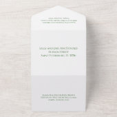 Klassieke en eenvoudige huwelijksuitnodiging all in one uitnodiging (Buitenkant)