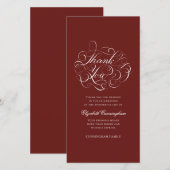 Klassieke en eenvoudige kalligrafie bedankkaart (Voorkant / Achterkant)