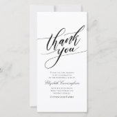 Klassieke en eenvoudige kalligrafie bedankkaart (Voorkant)