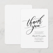 Klassieke en eenvoudige kalligrafie bedankkaart (Voorkant / Achterkant)