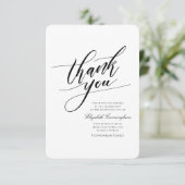 Klassieke en eenvoudige kalligrafie bedankkaart (Staand voorkant)