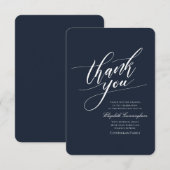 Klassieke en eenvoudige kalligrafie bedankkaart (Voorkant / Achterkant)