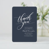 Klassieke en eenvoudige kalligrafie bedankkaart (Staand voorkant)