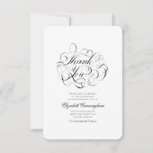 Klassieke en eenvoudige kalligrafie bedankkaart (Voorkant)