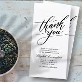Klassieke en eenvoudige kalligrafie bedankkaart