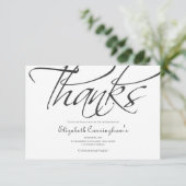 Klassieke en eenvoudige kalligrafie bedankkaart (Staand voorkant)