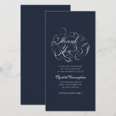 Klassieke en eenvoudige kalligrafie bedankkaart (Voorkant / Achterkant)