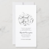 Klassieke en eenvoudige kalligrafie bedankkaart (Voorkant)