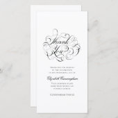 Klassieke en eenvoudige kalligrafie bedankkaart (Voorkant / Achterkant)