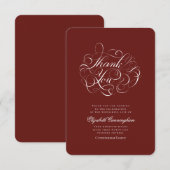 Klassieke en eenvoudige kalligrafie bedankkaart (Voorkant / Achterkant)