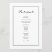 Klassieke en eenvoudige verbondenheid programmakaart (Achterkant)