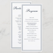 Klassieke en eenvoudige verbondenheid programmakaart (Voorkant / Achterkant)