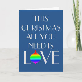 Klassieke en Elegant Gay Oriented Kerstmis Feestdagen Kaart
