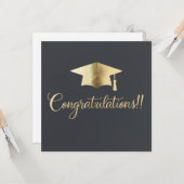 Klassieke en elegante Afstuderen Kaart (Voorkant / Achterkant in situ)