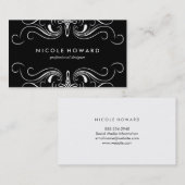 Klassieke en elegante elementen visitekaartje (Voorkant / Achterkant)