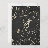 Klassieke en elegante Faux Gold Marble Wedding Kaart (Achterkant)