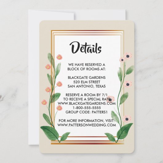 Klassieke en elegante, geavanceerde behuizing kaart (Voorkant)