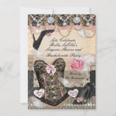 Klassieke en elegante Lingerie Bachelorette Party Kaart (Voorkant)