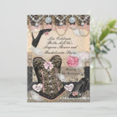Klassieke en elegante Lingerie Bachelorette Party Kaart (Staand voorkant)