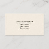 Klassieke en elegante professionele visitekaartje (Achterkant)