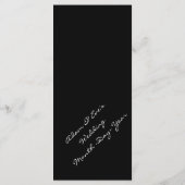 Klassieke en elegante rode zwarte bruiloft diner m menu (Achterkant)