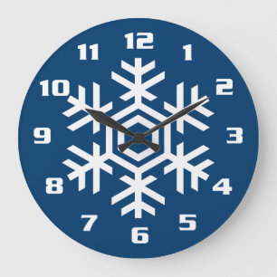 Klassieke en Elegante Sneeuwvlok Kerstmis Grote Klok