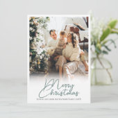 Klassieke en elegante traditionele Kerstmis H Feestdagenkaart (Staand voorkant)