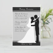 Klassieke en elegante trouwuitnodiging kaart A001 (Staand voorkant)