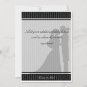 Klassieke en elegante trouwuitnodiging kaart A001 (Achterkant)