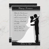 Klassieke en elegante trouwuitnodiging kaart A001 (Voorkant / Achterkant)