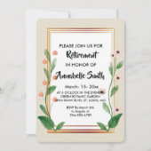 Klassieke en elegante     verfijnde pensionering kaart (Voorkant)