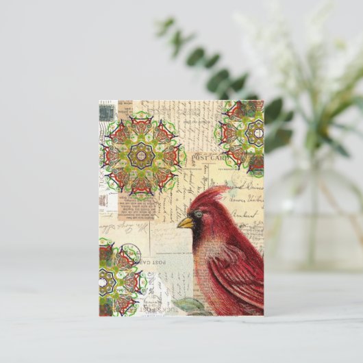 Klassieke en Ephemera-collage Briefkaart (Staand voorkant)