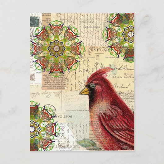 Klassieke en Ephemera-collage Briefkaart (Voorkant)