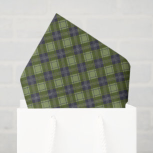 Klassieke en feestelijke Green Plaid Kerstmis Tissuepapier
