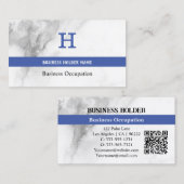 Klassieke en Functionele Witte Marmeren QR Code Visitekaartje (Voorkant / Achterkant)