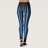 Klassieke en Kassieblauwe zwarte streep Leggings (Achterkant)
