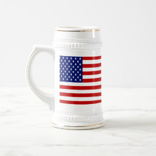 Klassieke en koele Amerikaanse vlag Patriottisch Bierpul