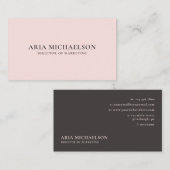 Klassieke en minimale zachte blush visitekaartje (Voorkant / Achterkant)