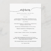 Klassieke en minimalistische menu plat kaart (Voorkant)